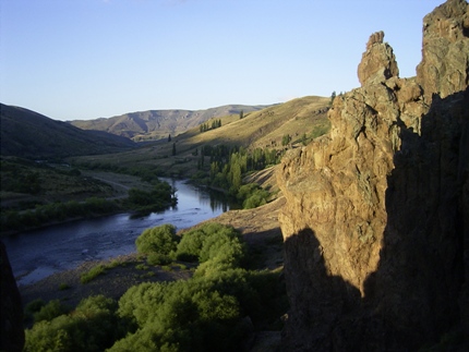 Alumine River, across the border on our trail ride from Chile to argentina, across the andes.